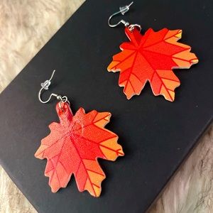 Maple leaf earrings